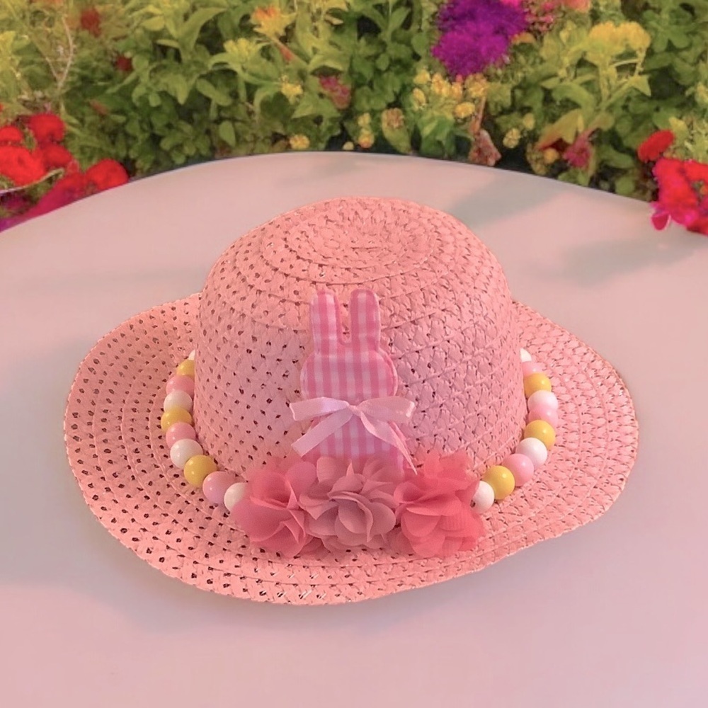Childβs Pink Easter Hat